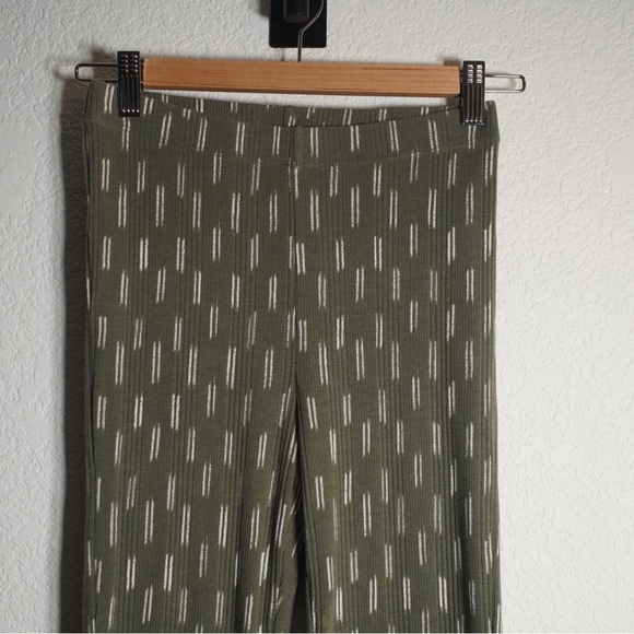 Aerie Flare Leggings Green and White Stretch Comfy Pants Women’s Size XS - Picture 6 of 9